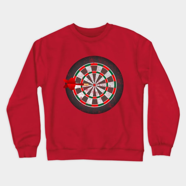 Vintage Darts Dartboard Crewneck Sweatshirt by vladocar